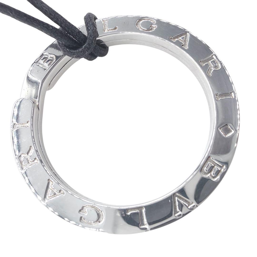 【美品】ブルガリ ダブルロゴ ネックレス キーリング シルバー 925 箱付き