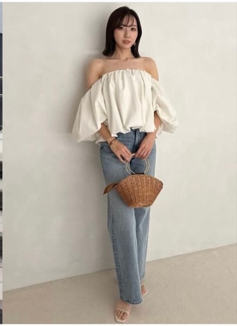 未使用❤️ anuans アニュアンス　スリムストレートデニム　ライトブルー　2