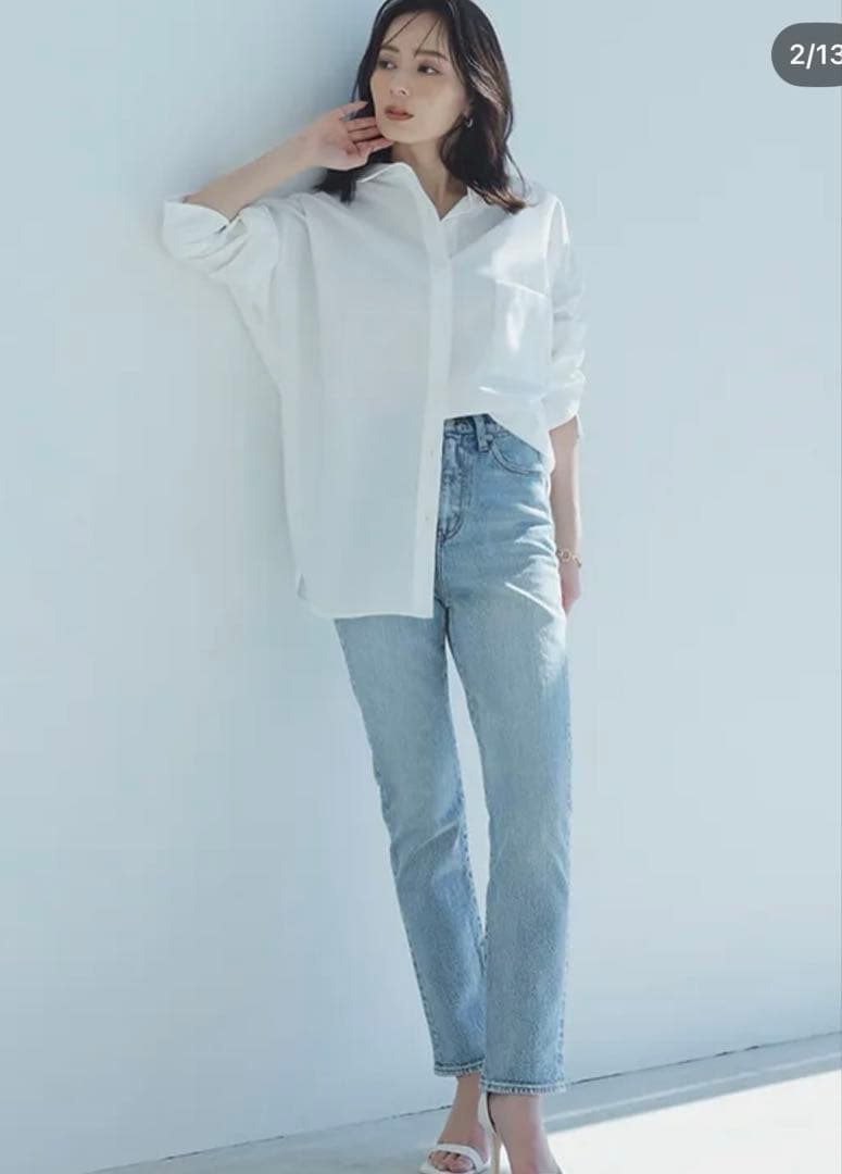 未使用❤️ anuans アニュアンス　スリムストレートデニム　ライトブルー　2