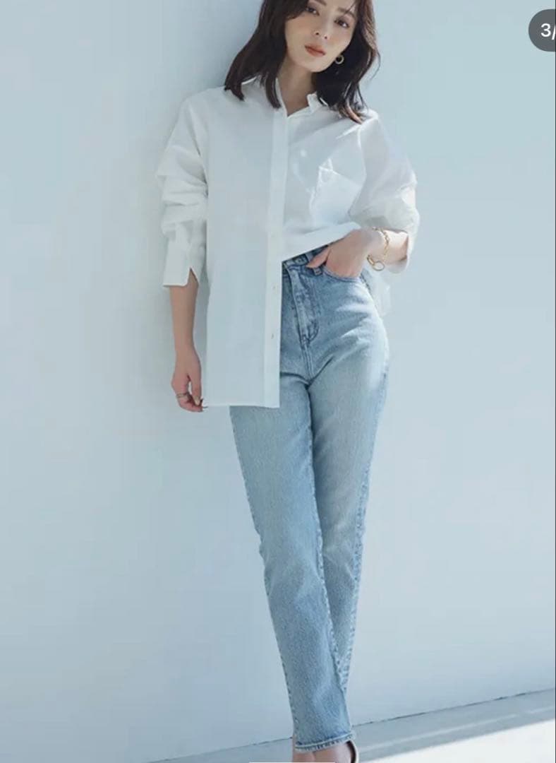 未使用❤️ anuans アニュアンス　スリムストレートデニム　ライトブルー　2