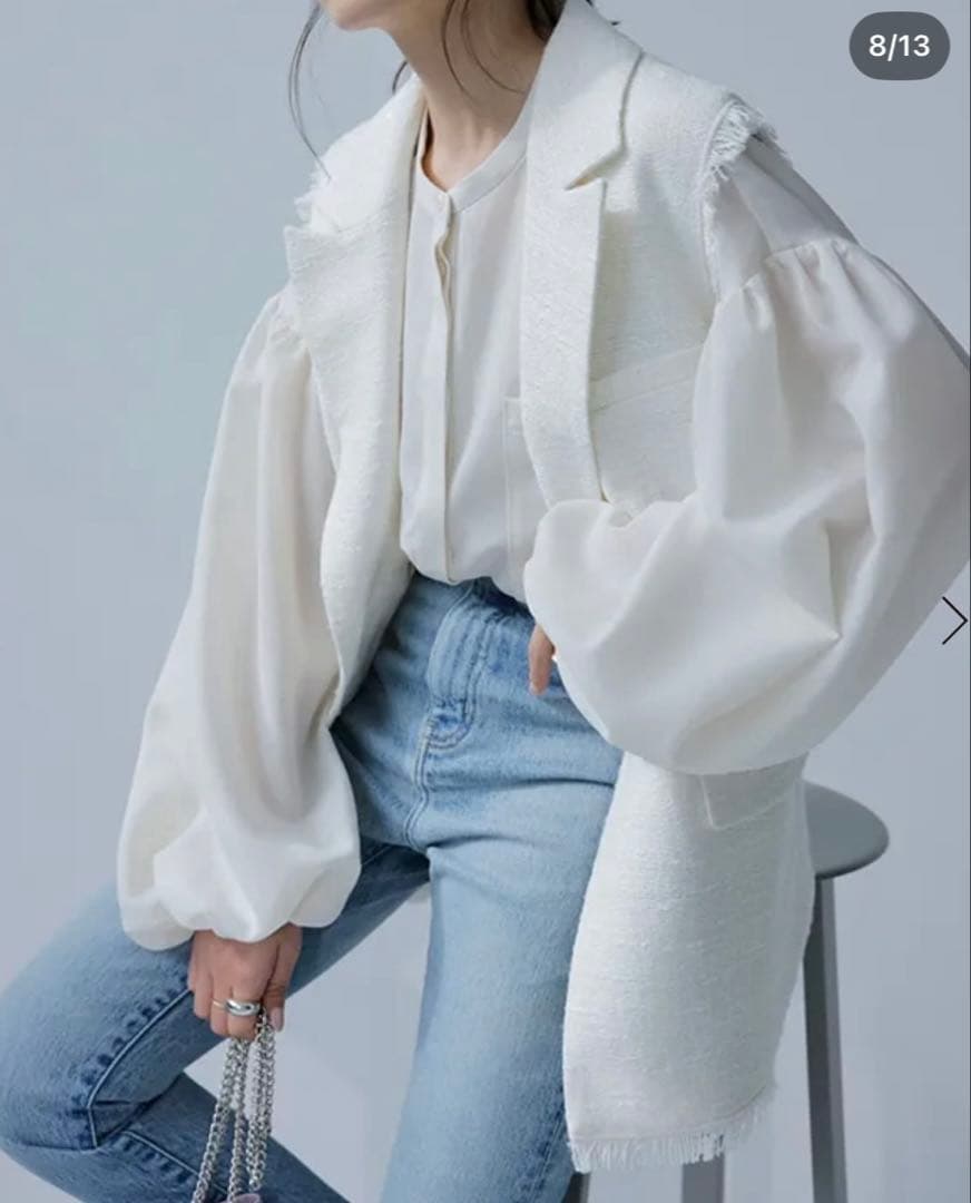 未使用❤️ anuans アニュアンス　スリムストレートデニム　ライトブルー　2