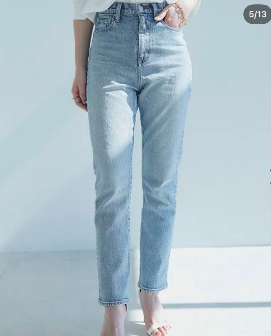 未使用❤️ anuans アニュアンス　スリムストレートデニム　ライトブルー　2