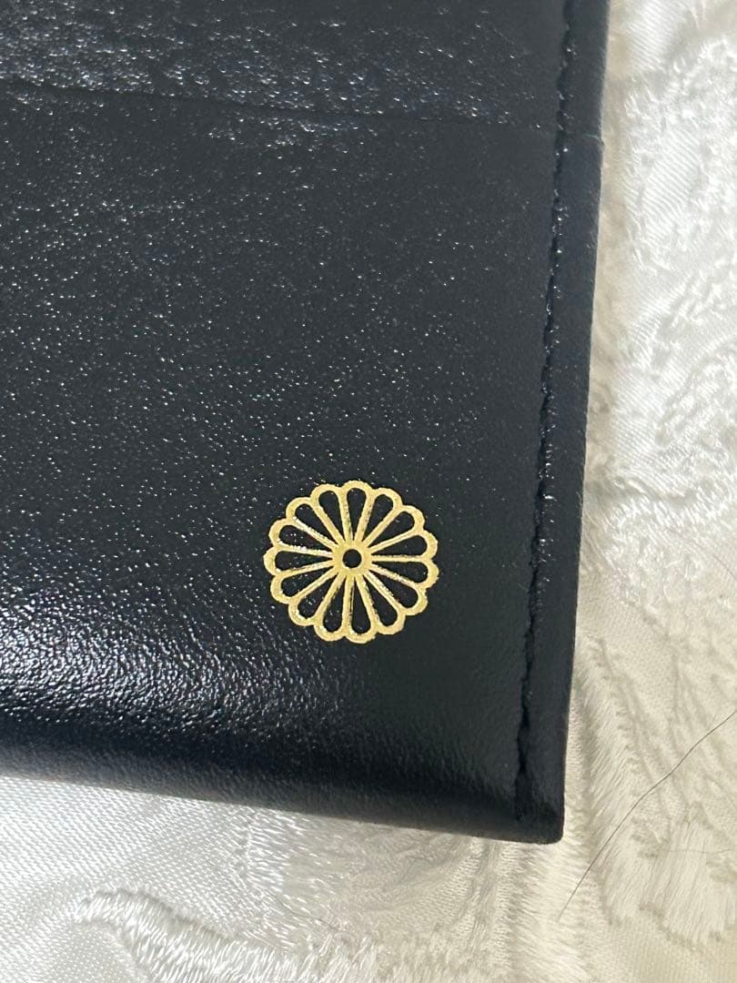 皇居　長財布　黒　最上級モデル　本革　レザー