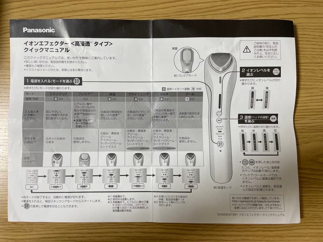 【3/18まで限定価格】 Panasonic イオンエフェクター EH-ST98
