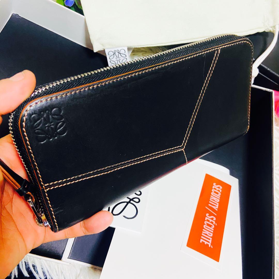 付属品完備✨LOEWE✨ロエベ ✨財布✨パズル✨カーフレザー✨ブラック✨箱付き✨