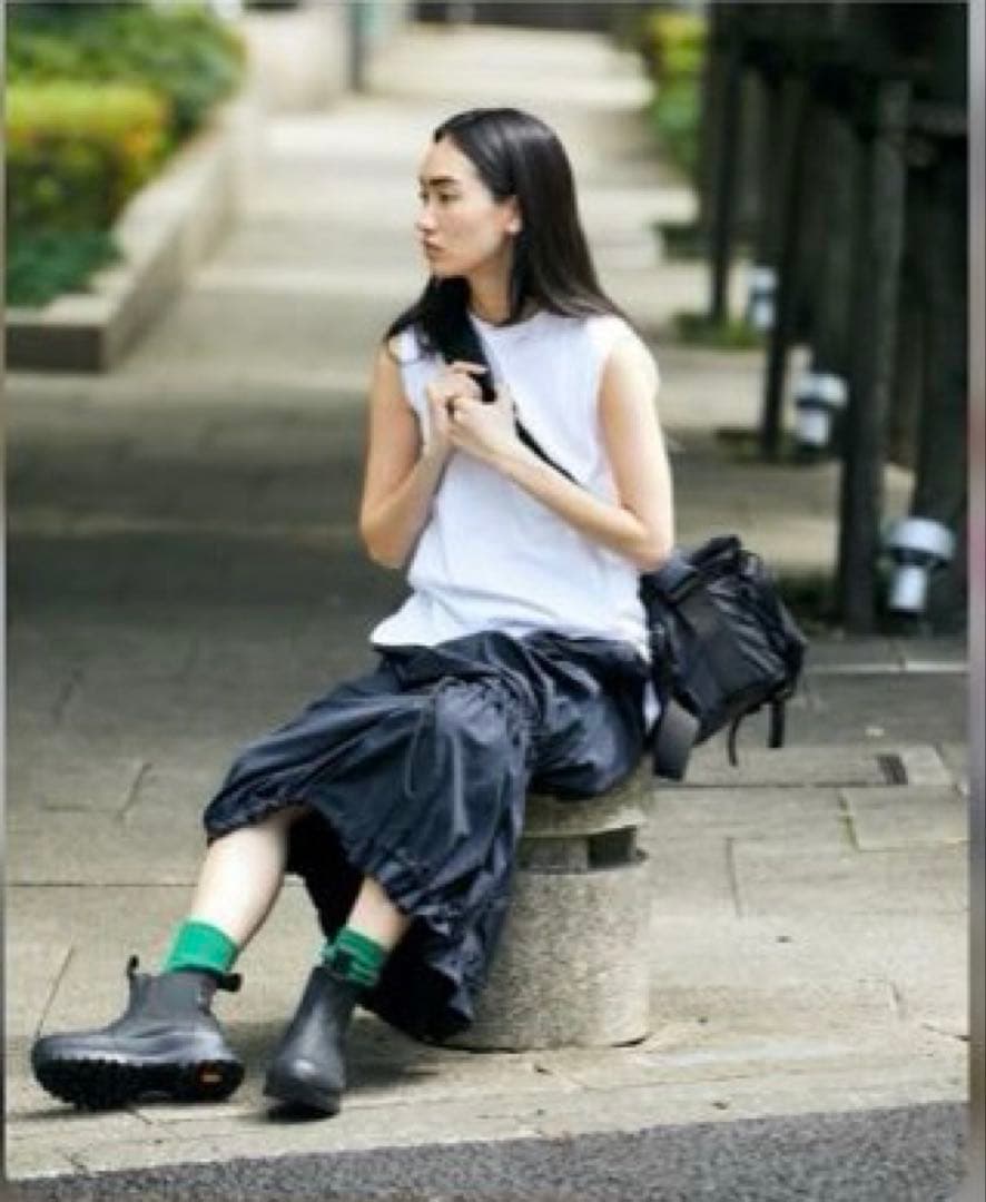 nagonstans ナイロン スカート ブラック ナゴンスタンス ドローコード