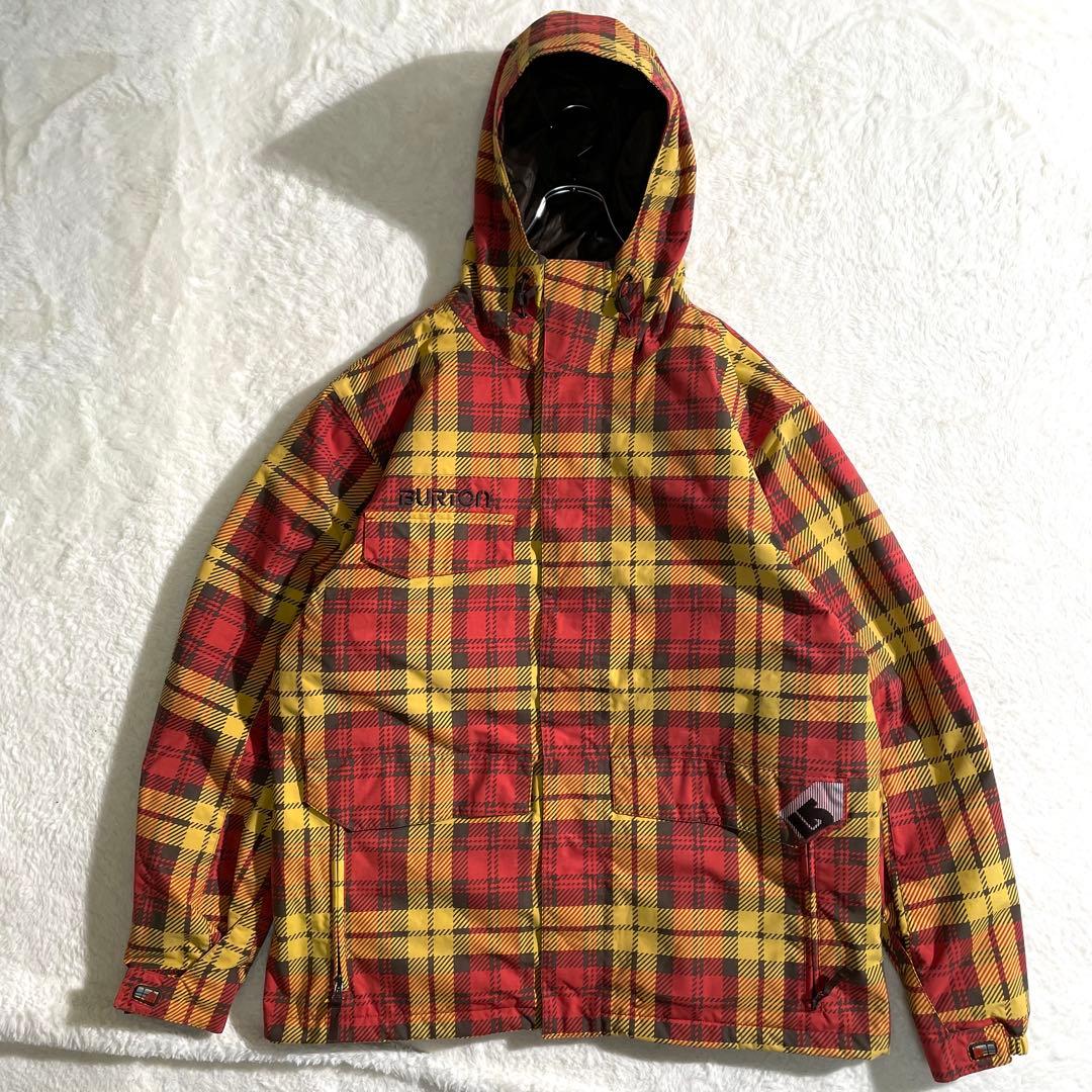 ＢＵＲＴＯＮ　スノーボードウェア　ジャケット　チェック柄　中綿入り　Ｌ　バートン
