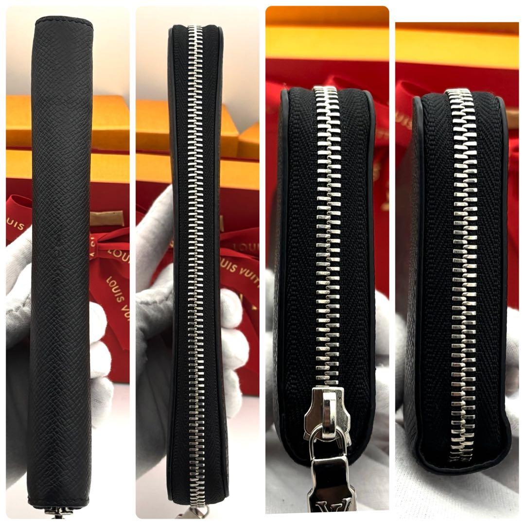 ☆美品☆箱付☆ルイヴィトン 長財布 タイガ ジッピーウォレット ホリゾンタル 黒