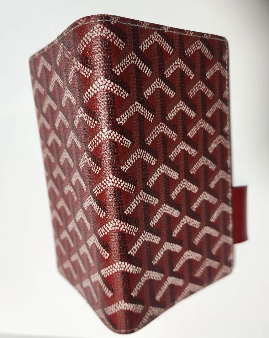 【美品】ゴヤール GOYARD 手帳カバー アジェンダ ボルドー 赤