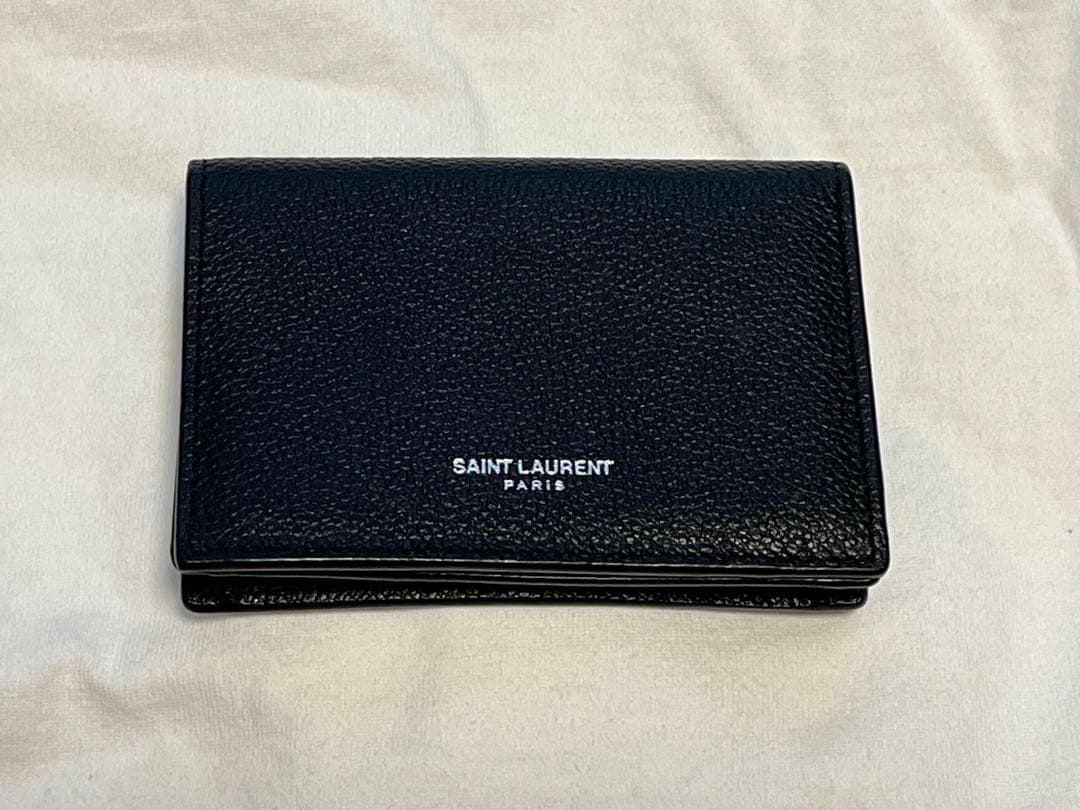 SAINT LAURENT 黒 レザー 名刺入れ　 サンローラン