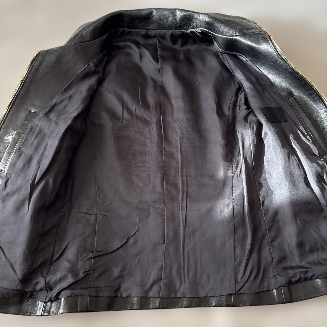 ベルS /N シングルライダースM 黒　ゴールド金具　Wジップ