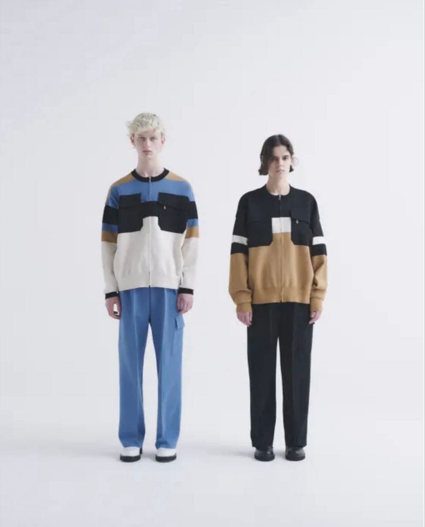 【美品】CULLNI Big Pocket Zip Up Collar Less