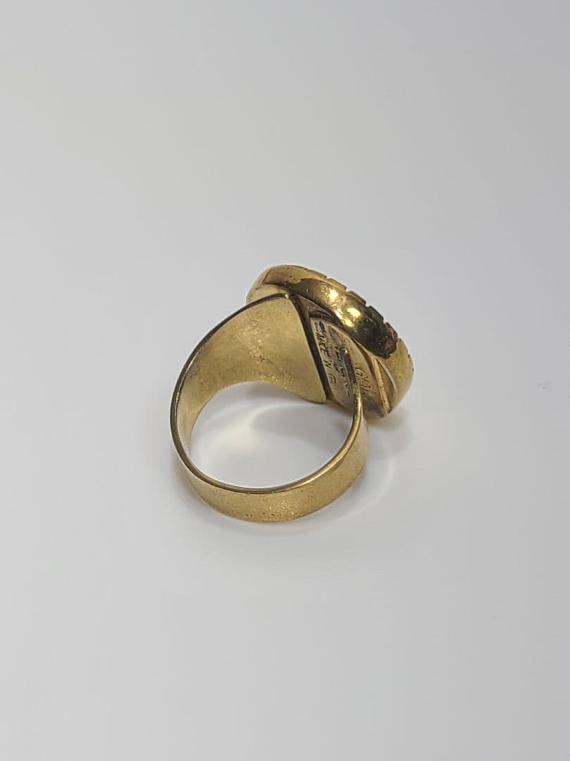 ヴェルサーチ　メデューサリング　シェル　ゴールド