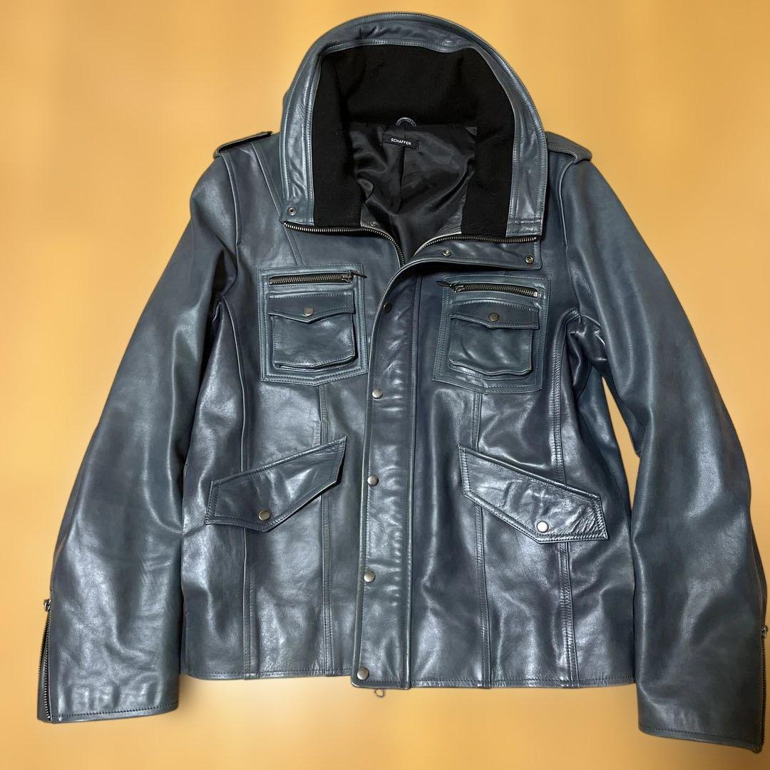 【SCHAFFEN】馬革　ブルーグレー　4サイズ