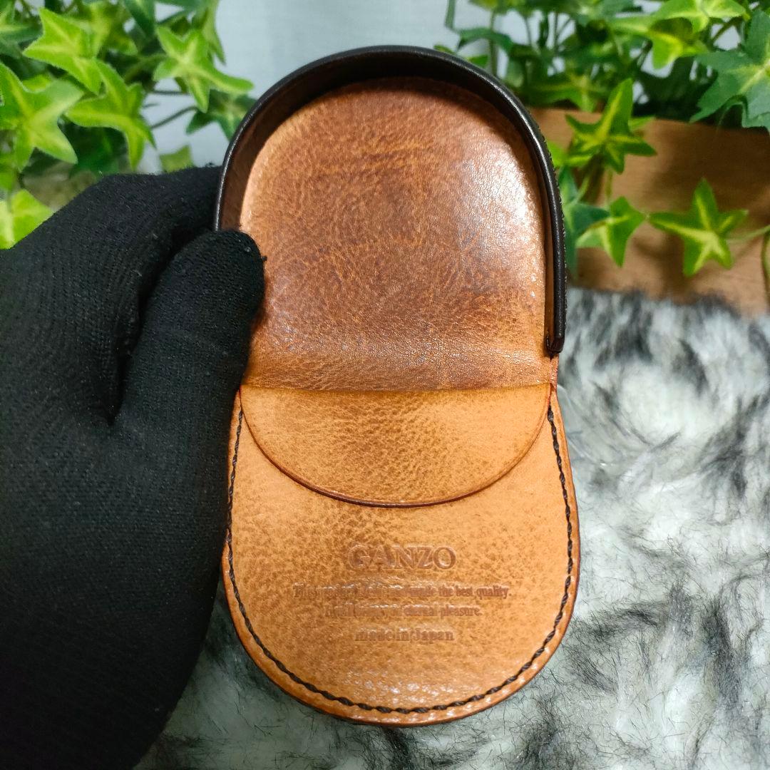 ガンゾ ケース ブラック コードバン レザー GANZO 小銭入れ 革黒