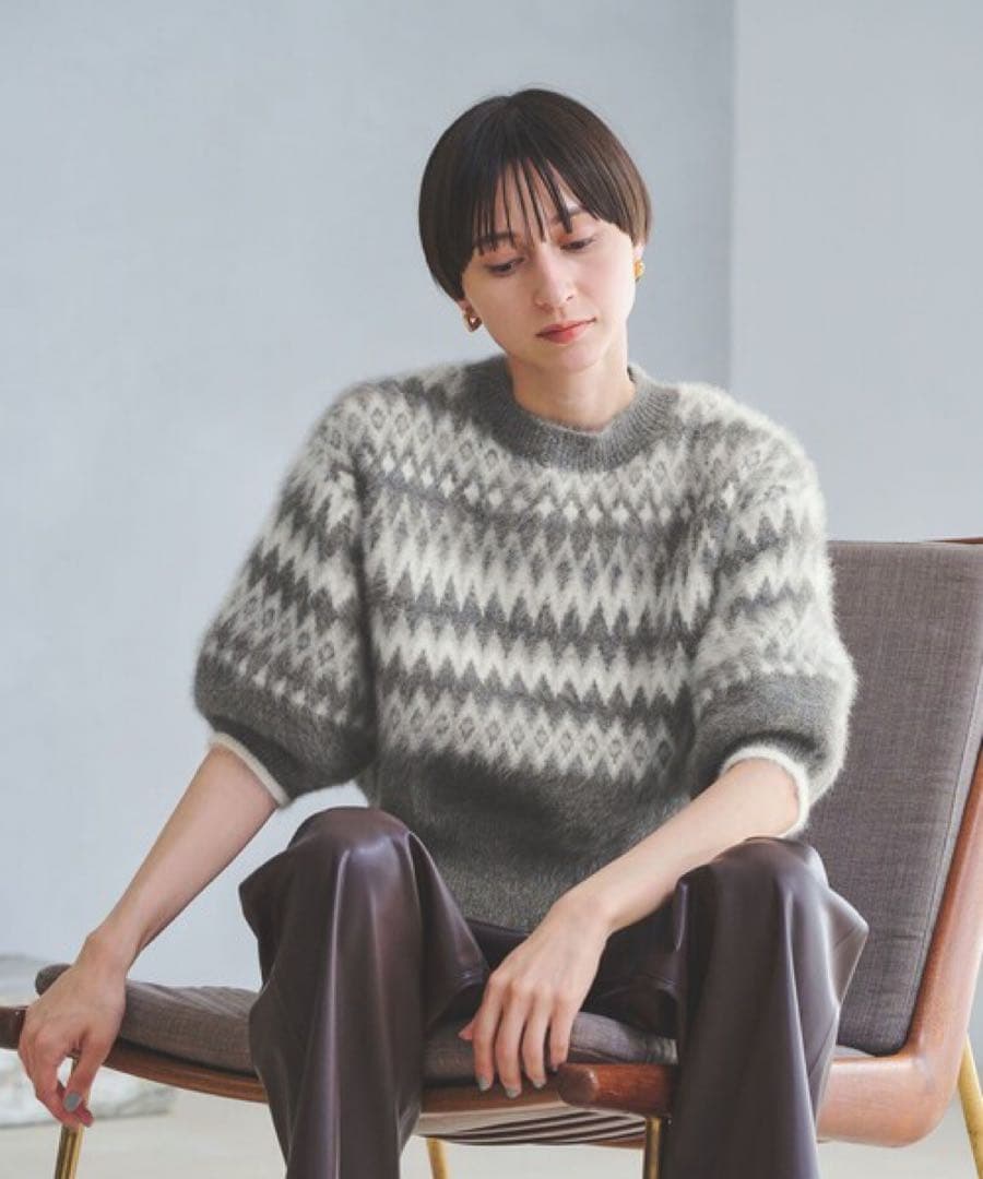 ラルです　今期　UNITED ARROWS フォックスカシミヤ ニット