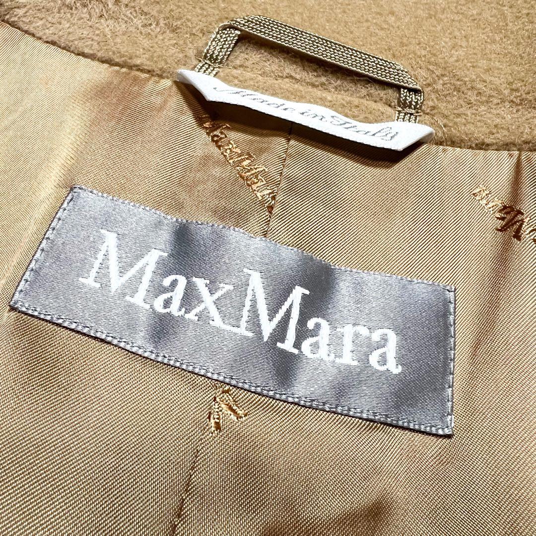 美品 Max Mara マニュエラ ロングコート アンゴラ L相当 キャメル