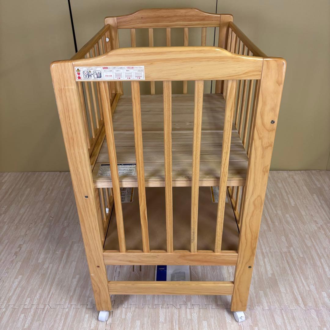 ☆除菌清掃済☆　☆綺麗☆　カトージ　ハイシートミニベッド　ナチュラル　すのこ床板