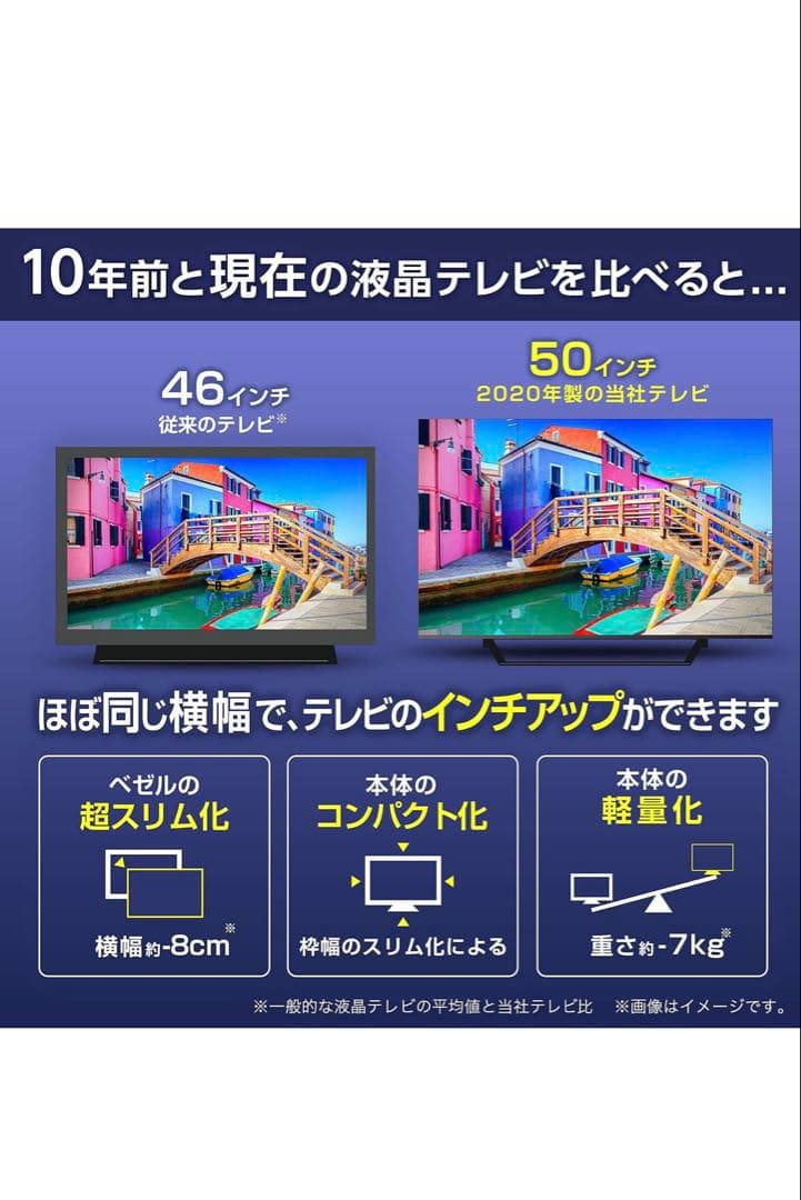 2020年製 Hisense ハイセンス50U7F 4K 液晶テレビ 50インチ