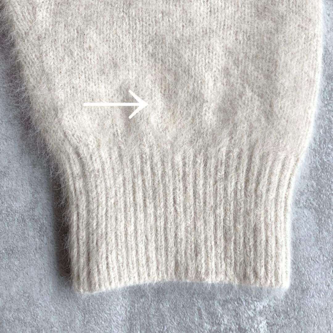 オメカシ　ファーカシミヤ　カーディガン 2WAY アイボリー　Fサイズ