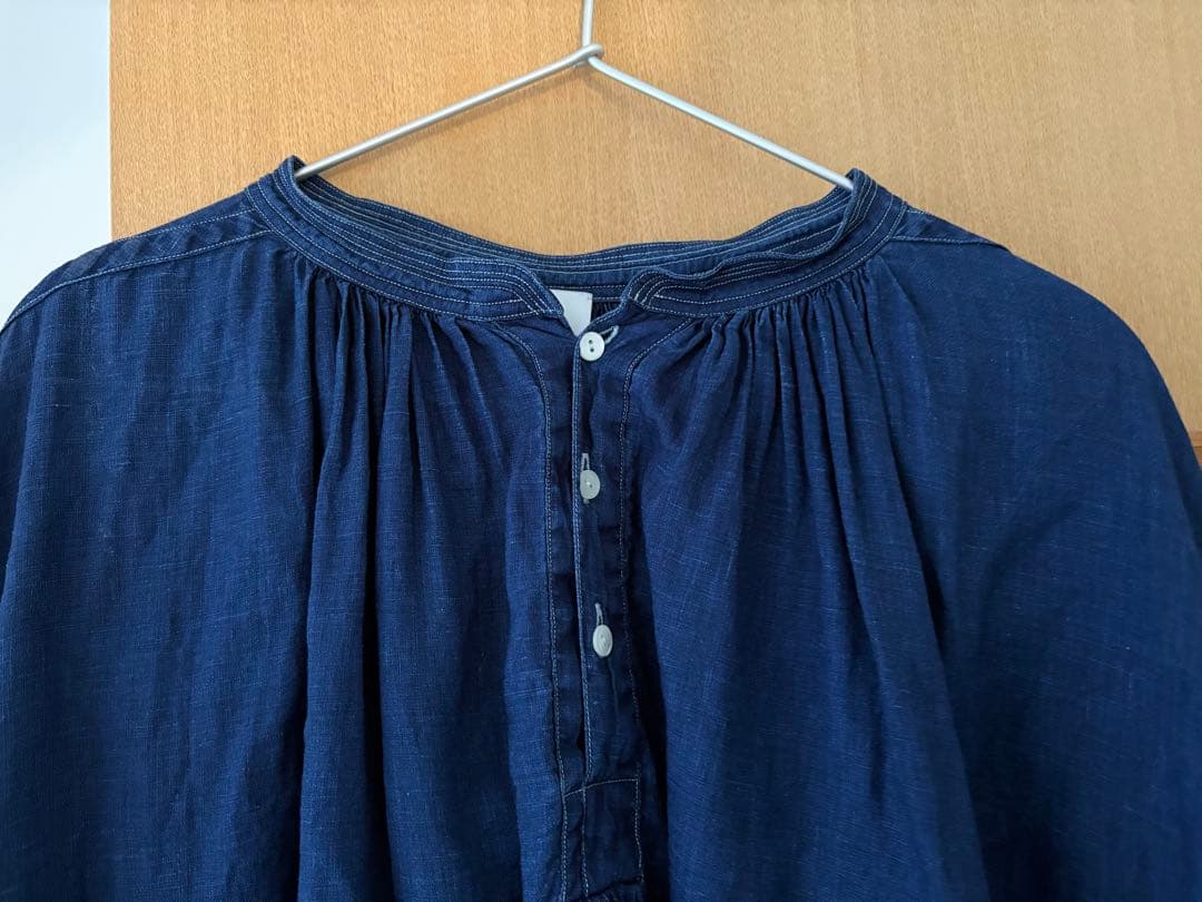 SP（エシュペー）インディゴリネンブラウス