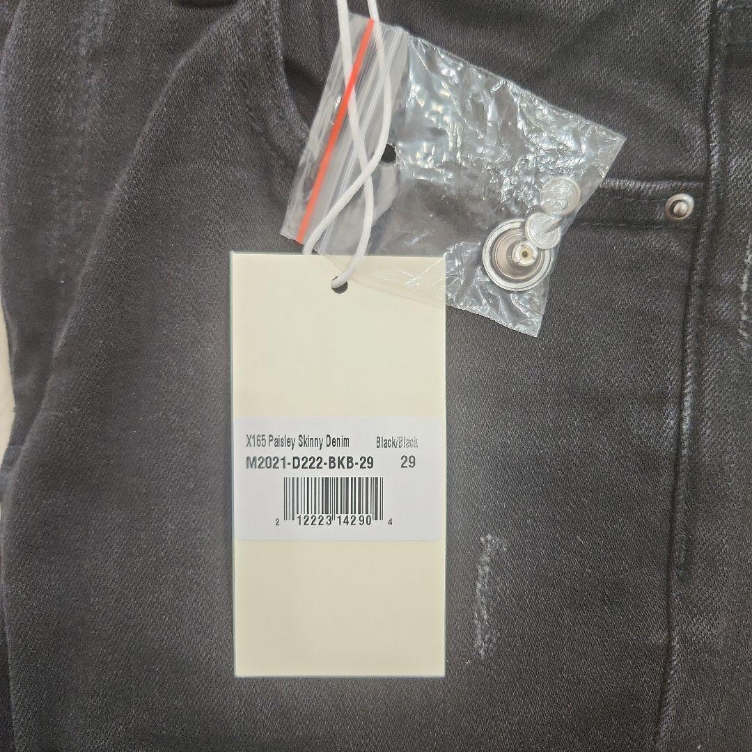 パンツ mnml X165 Paisley Stretch Denim Black