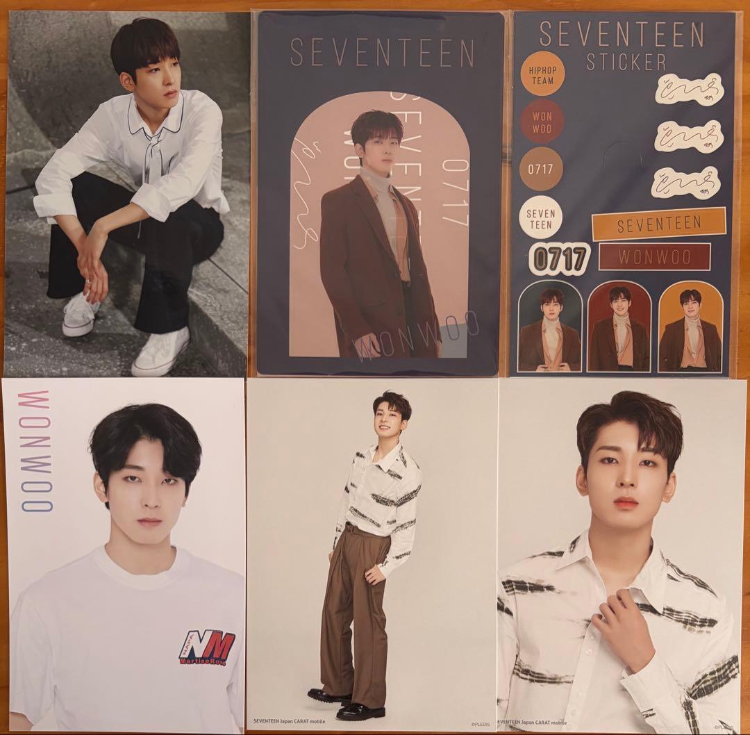 SEVENTEEN セブチ ウォヌ ポストカード シール カラモバ 生写真