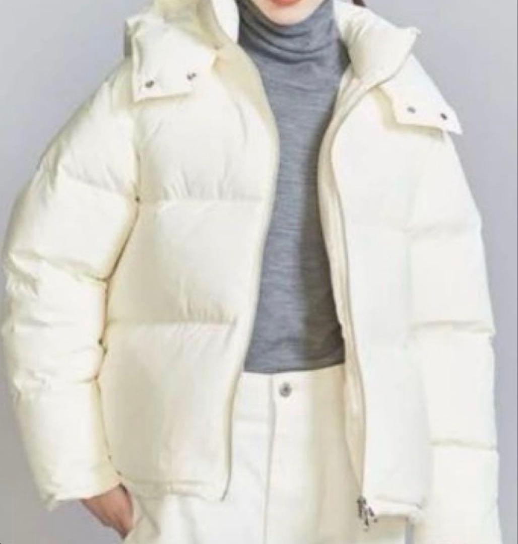 BEAUTY&YOUTH ホワイトショートダウンジャケット