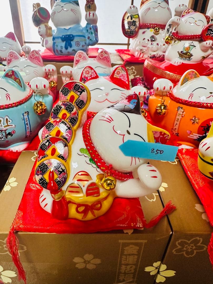 招き猫 陶器製 多種類セット