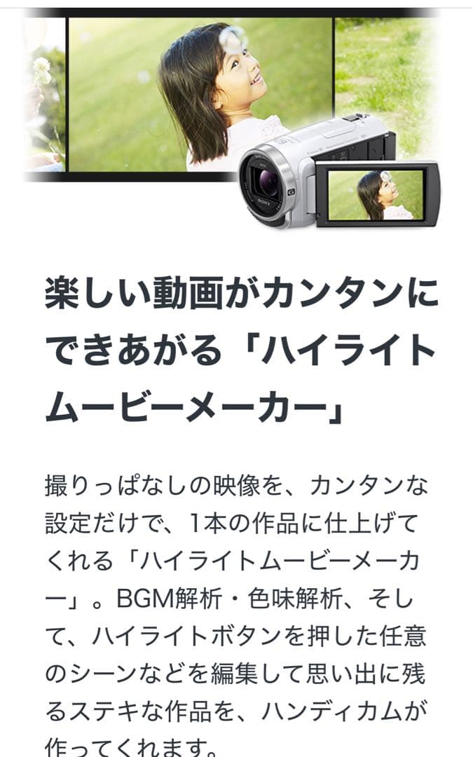 ビデオカメラ Sony HDR-CX675