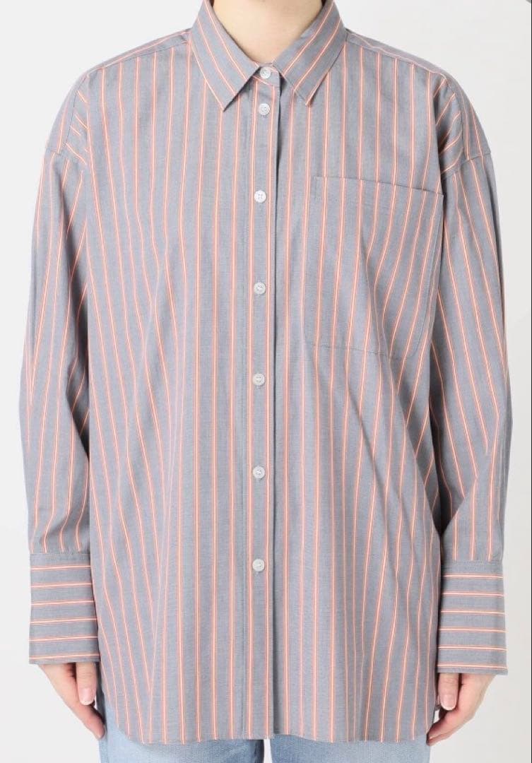 Spick and Span a&m マルチストライプシャツ　ネイビーベース