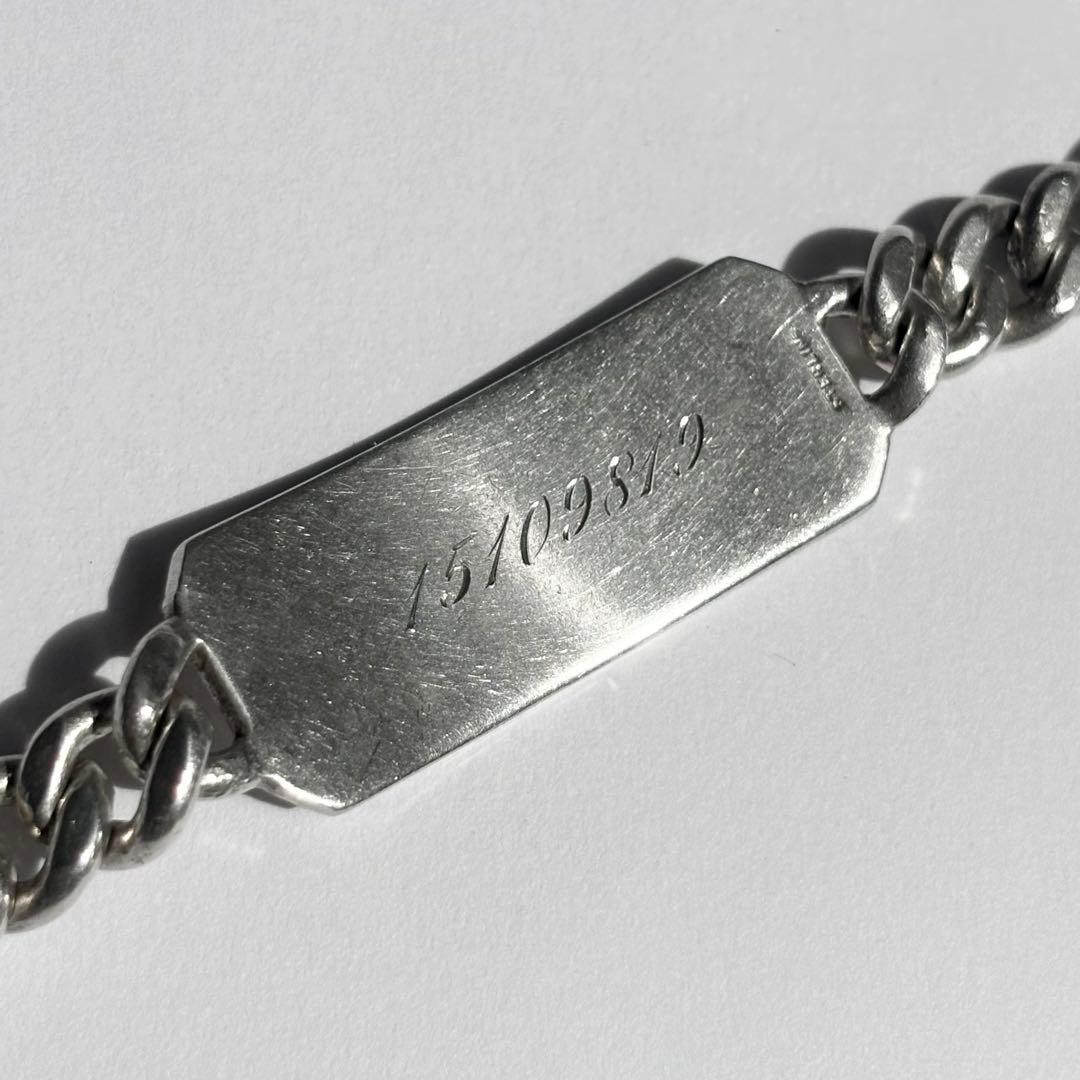 1940s U.S ARMY ミリタリー ID ブレスレット シルバー925