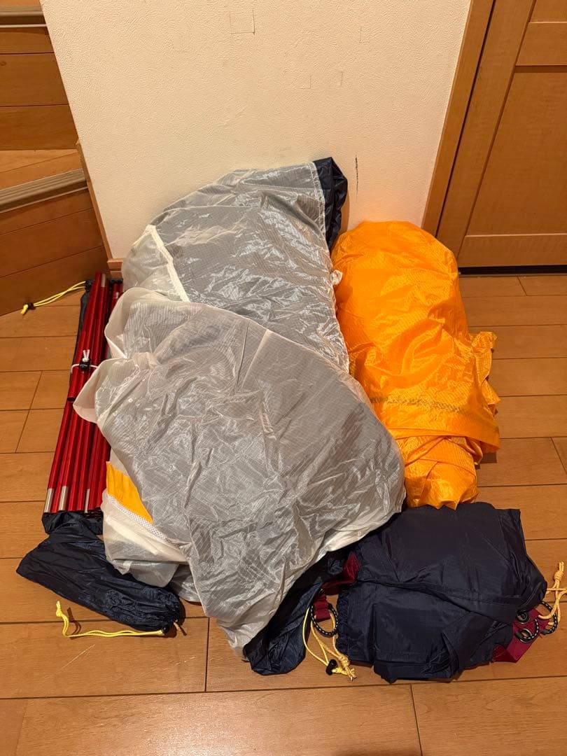 モンベル　ステラリッジ4スリーブ式 (テント、グランドシート、レインフライ)