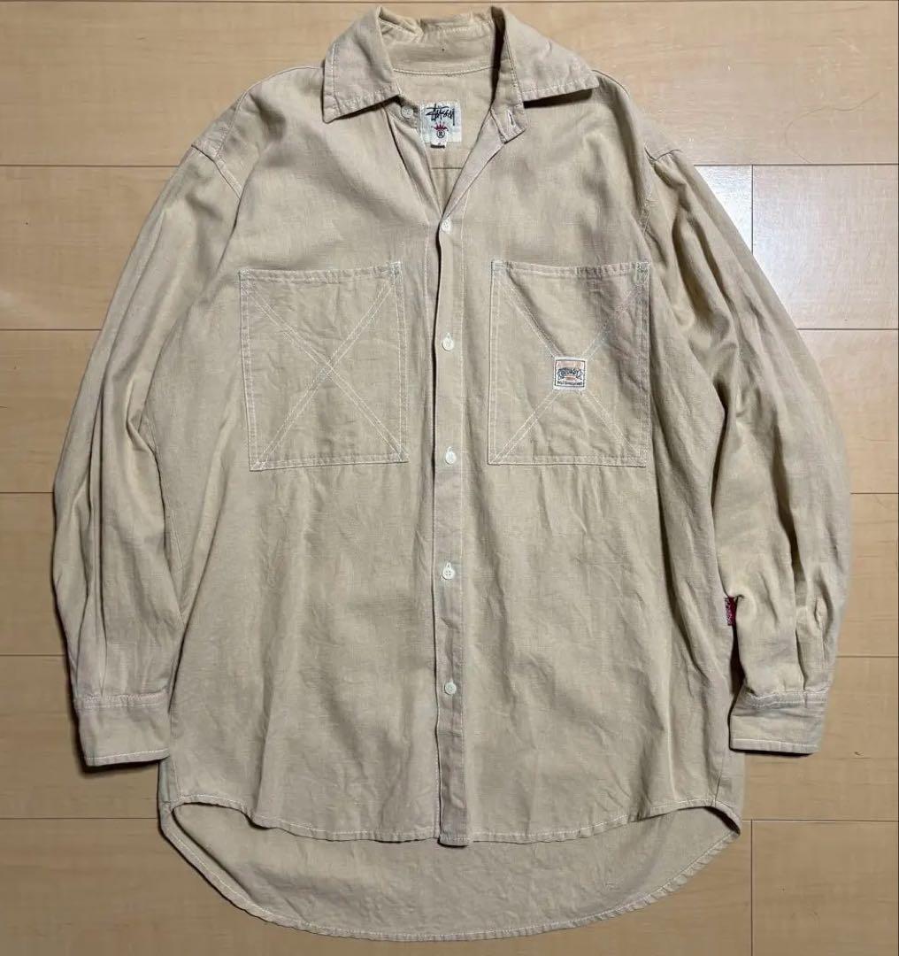 [*s様 90s OLD STUSSY shirt 白タグ オールドステューシー