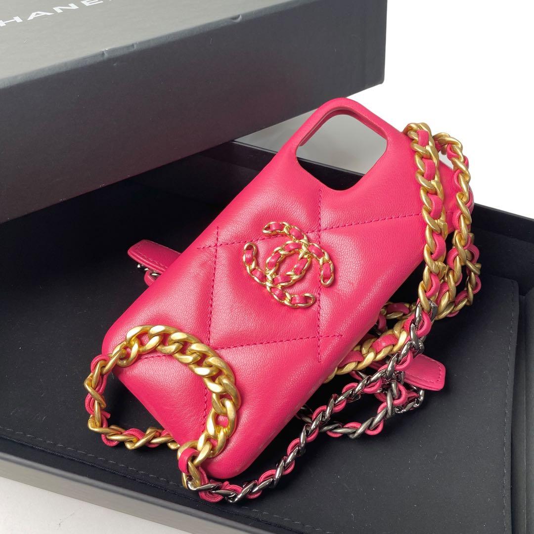 シャネルCHANELココマーク iPhoneケース マトラッセチェーン