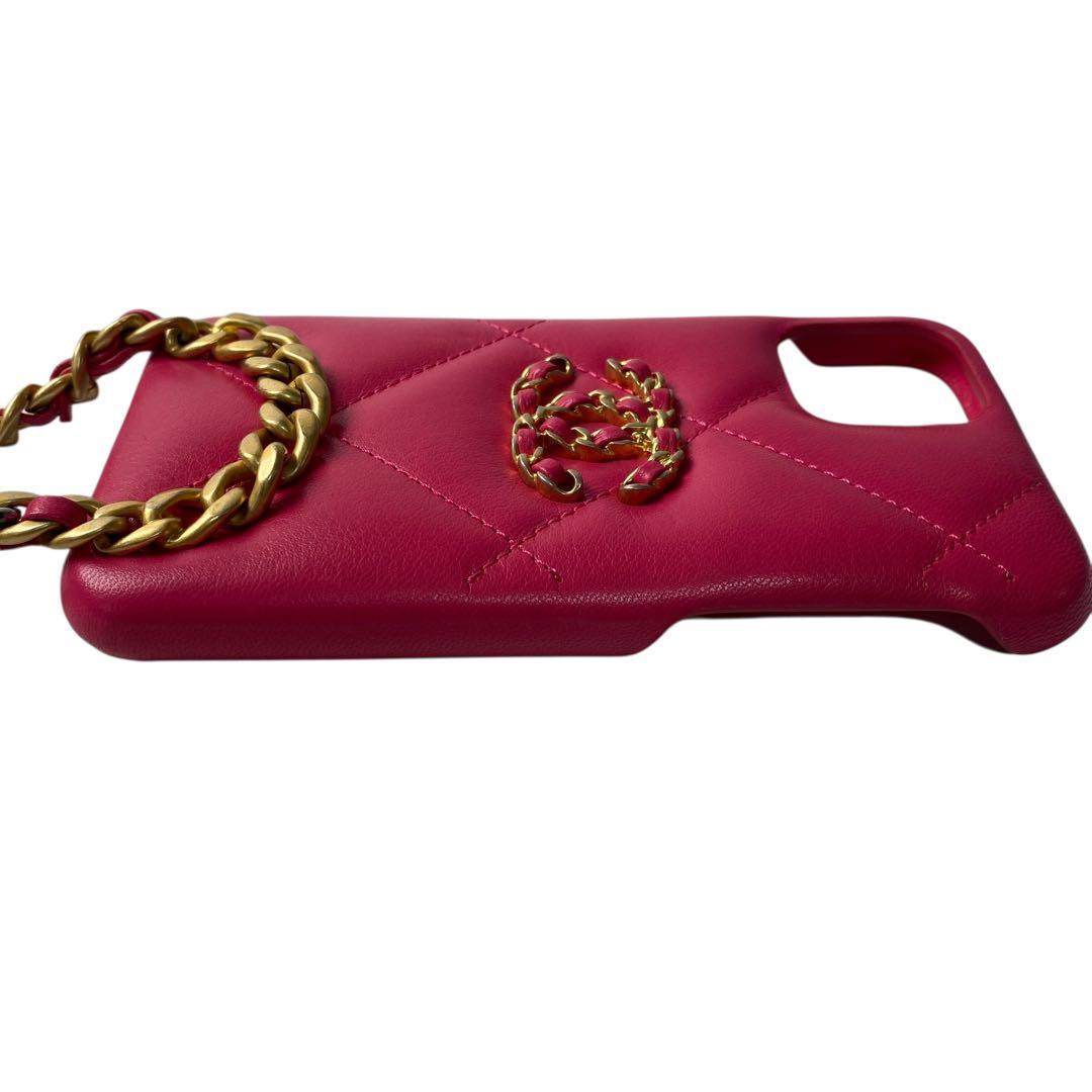 シャネルCHANELココマーク iPhoneケース マトラッセチェーン