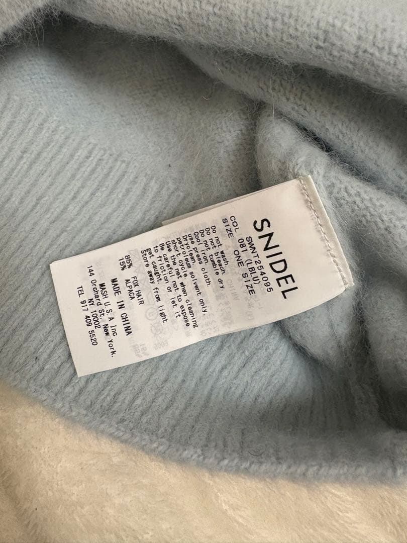 snidelフォックスアルパカオフショルプルオーバー