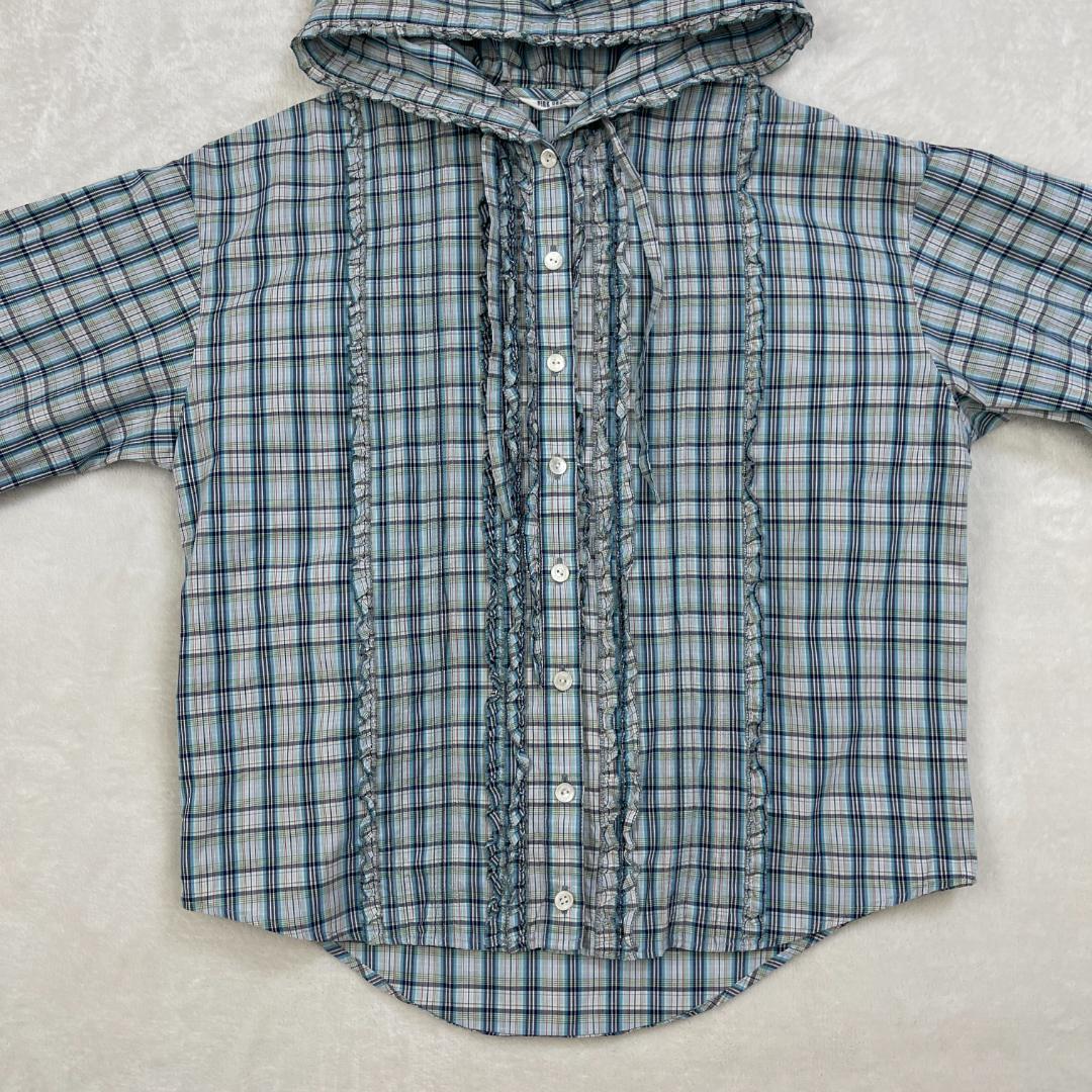 PINK HOUSE　フード付きチェックシャツ　長袖　金子功　ブラウス