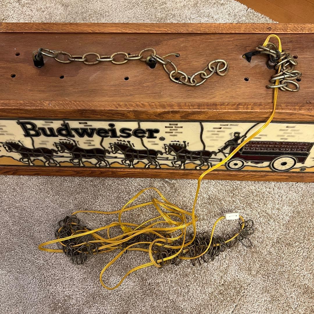 Budweiser バドワイザー プールバーライト ヴィンテージ ✨激レア✨馬車