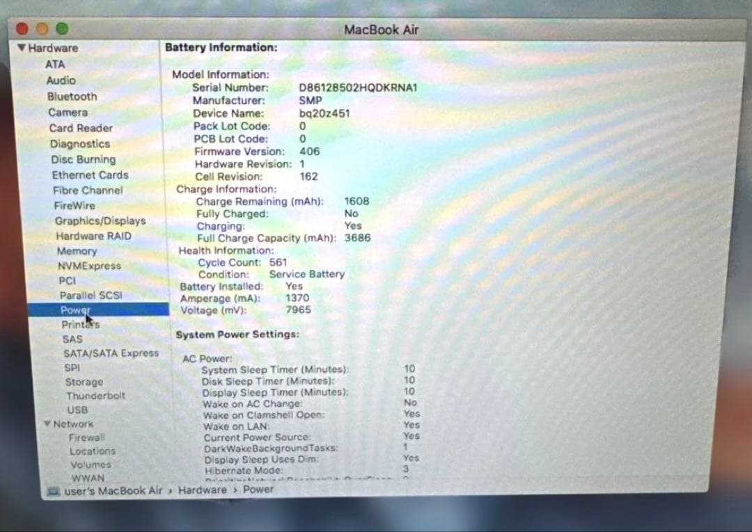 MacBook Air (モデル A1369) core i7