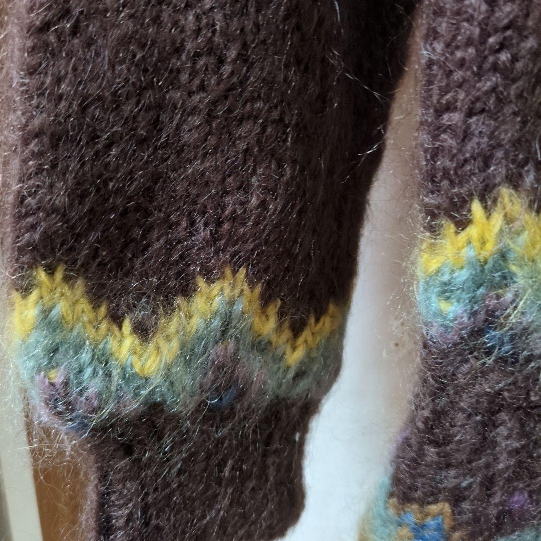 激レア　カネコイサオ　ブラウンダイヤ柄タートルネックセーター