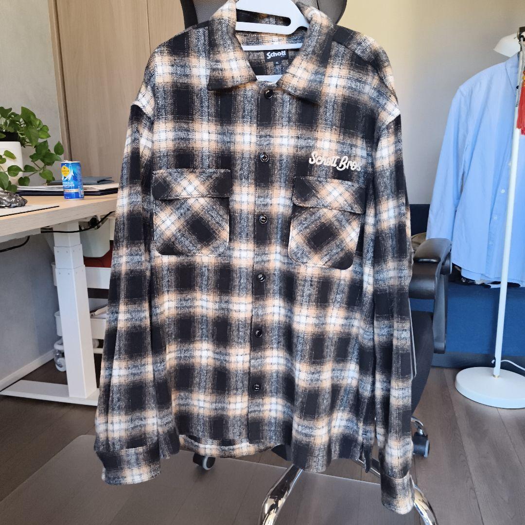 Schott 長袖ネルシャツ