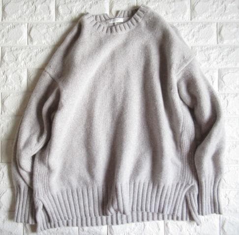 トゥモローランド マカフィー 上質ラム カシミヤ 混オーバーサイズニット グレー