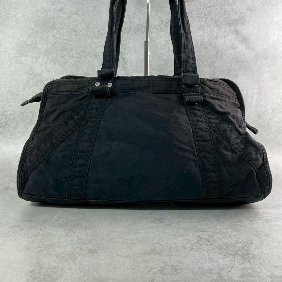 DIESEL ブラック ハンドバッグ ジッパーポケット付き
