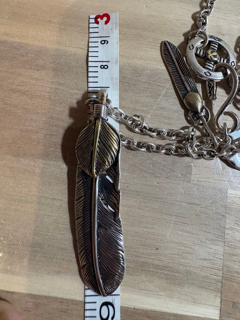 特大4連フェザーネックレス　キムタク神セット仕様