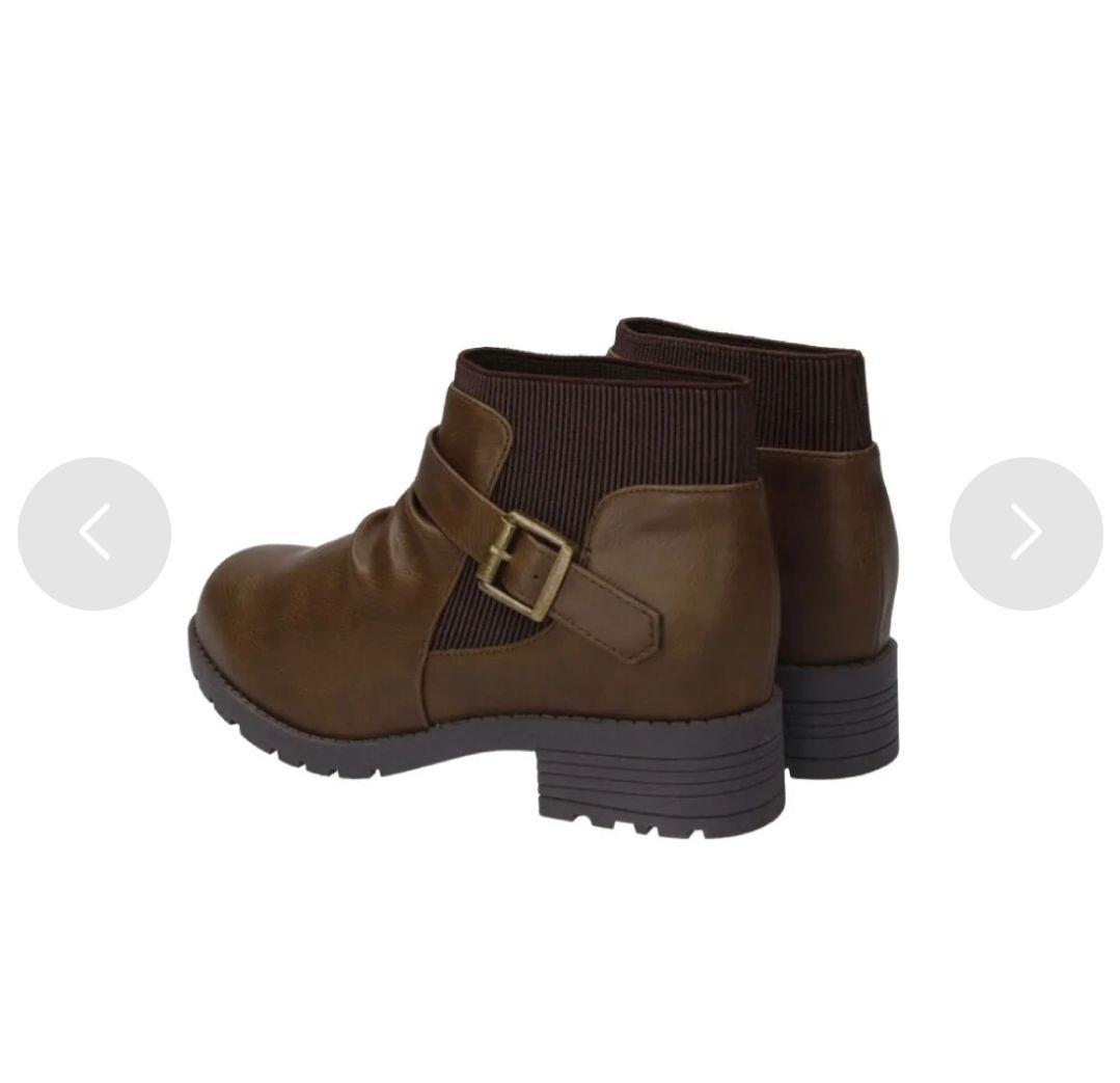 マーレマーレ　maRe maRe　防水防滑ベルトコンビブーツ　ダーク　ブラウン