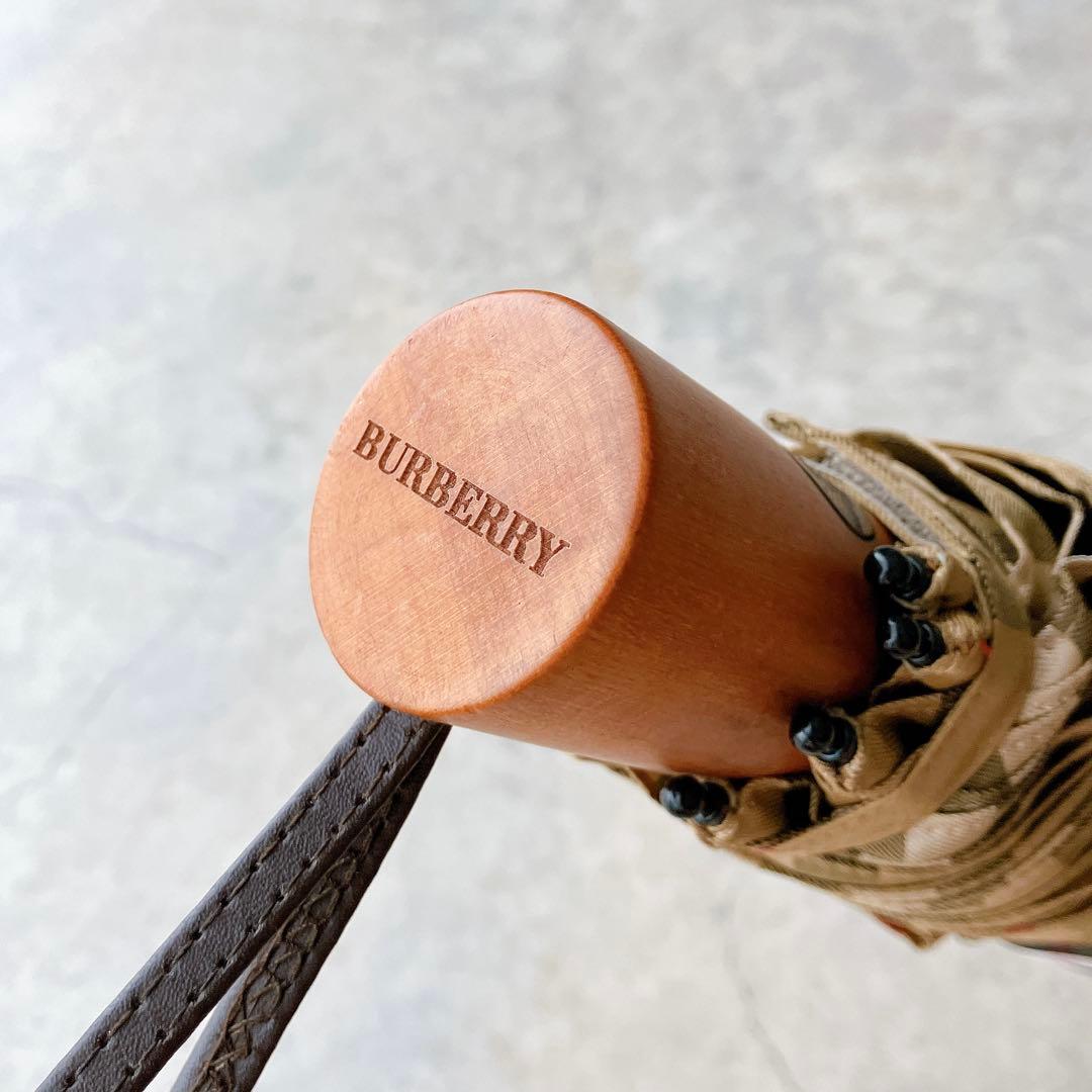 BURBERRY バーバリー 折りたたみ傘 ノバチェック柄 美中古品