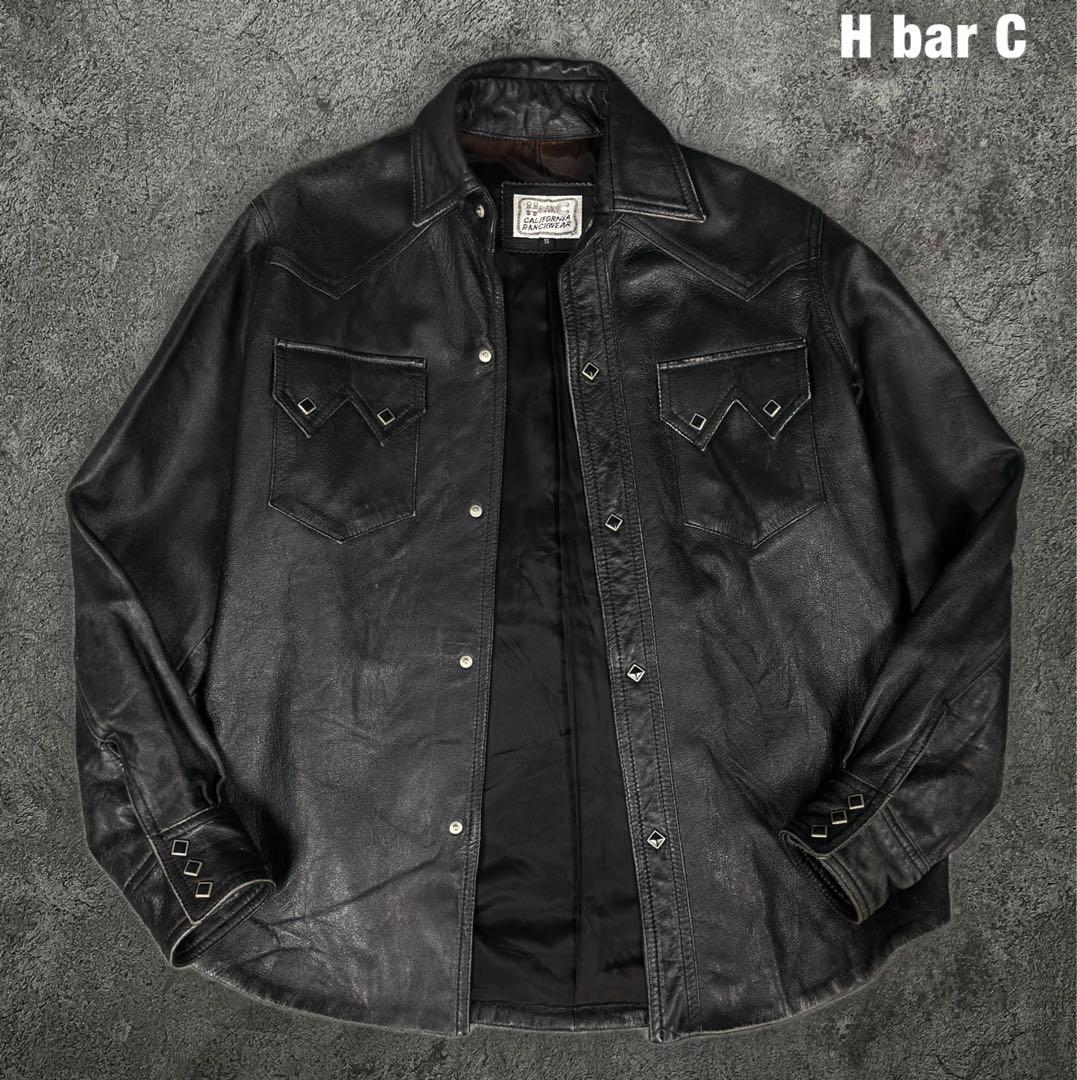H bar C 80s レザー ウエスタン シャツ ジャケット エイチバーシー