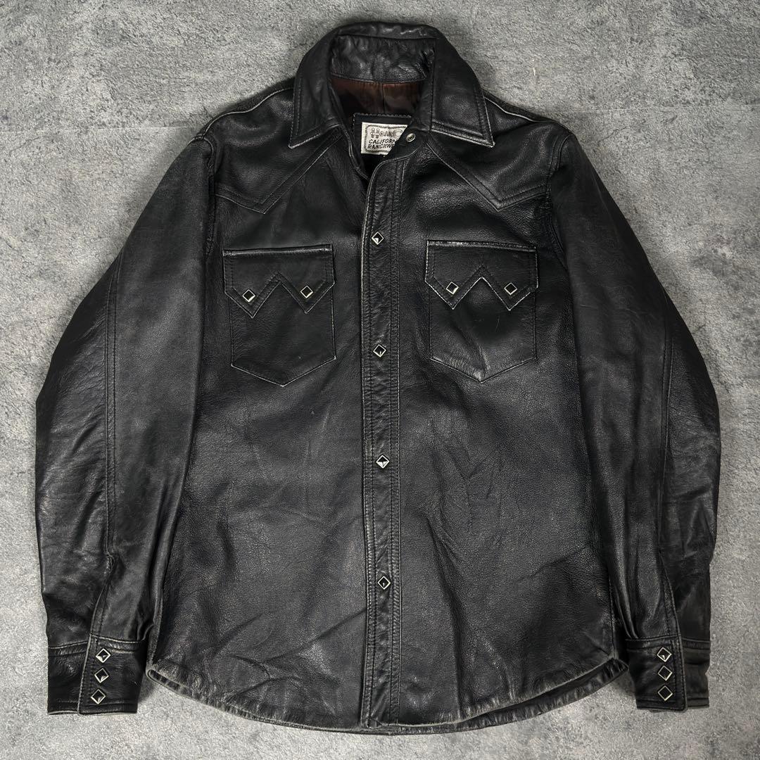 H bar C 80s レザー ウエスタン シャツ ジャケット エイチバーシー