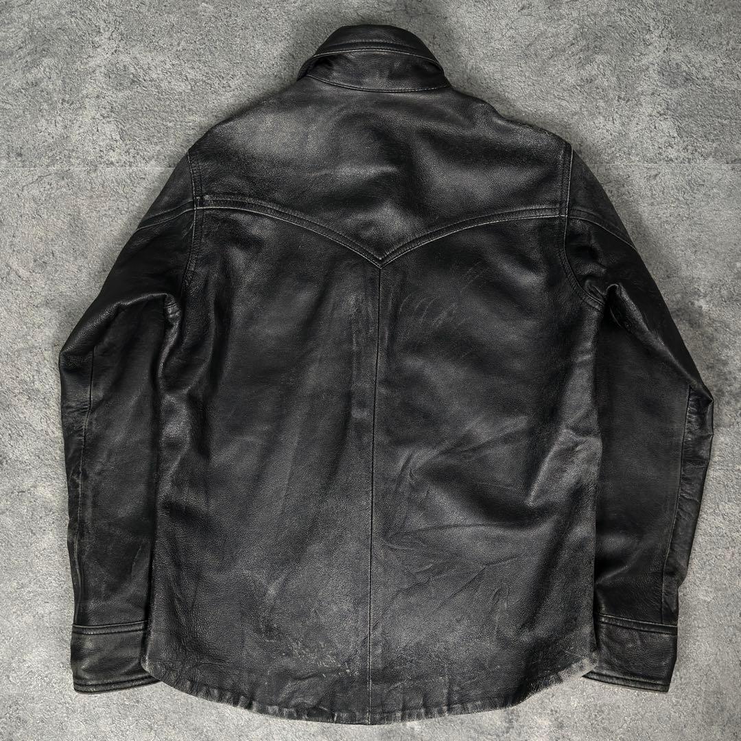 H bar C 80s レザー ウエスタン シャツ ジャケット エイチバーシー